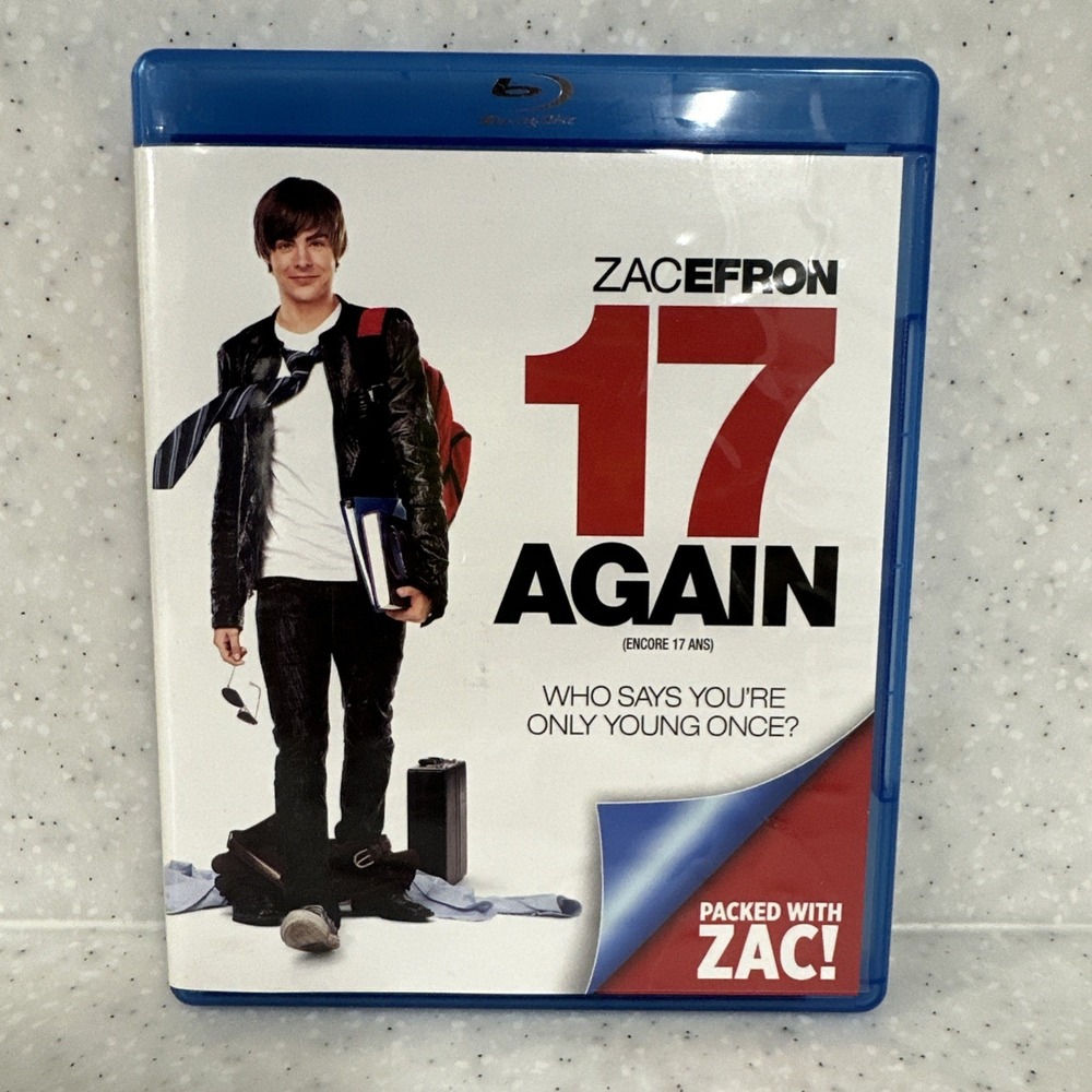 17 Again Blu-ray DVD Combo Packed With Zac Efron Edition WITH POSTER‎ CIB